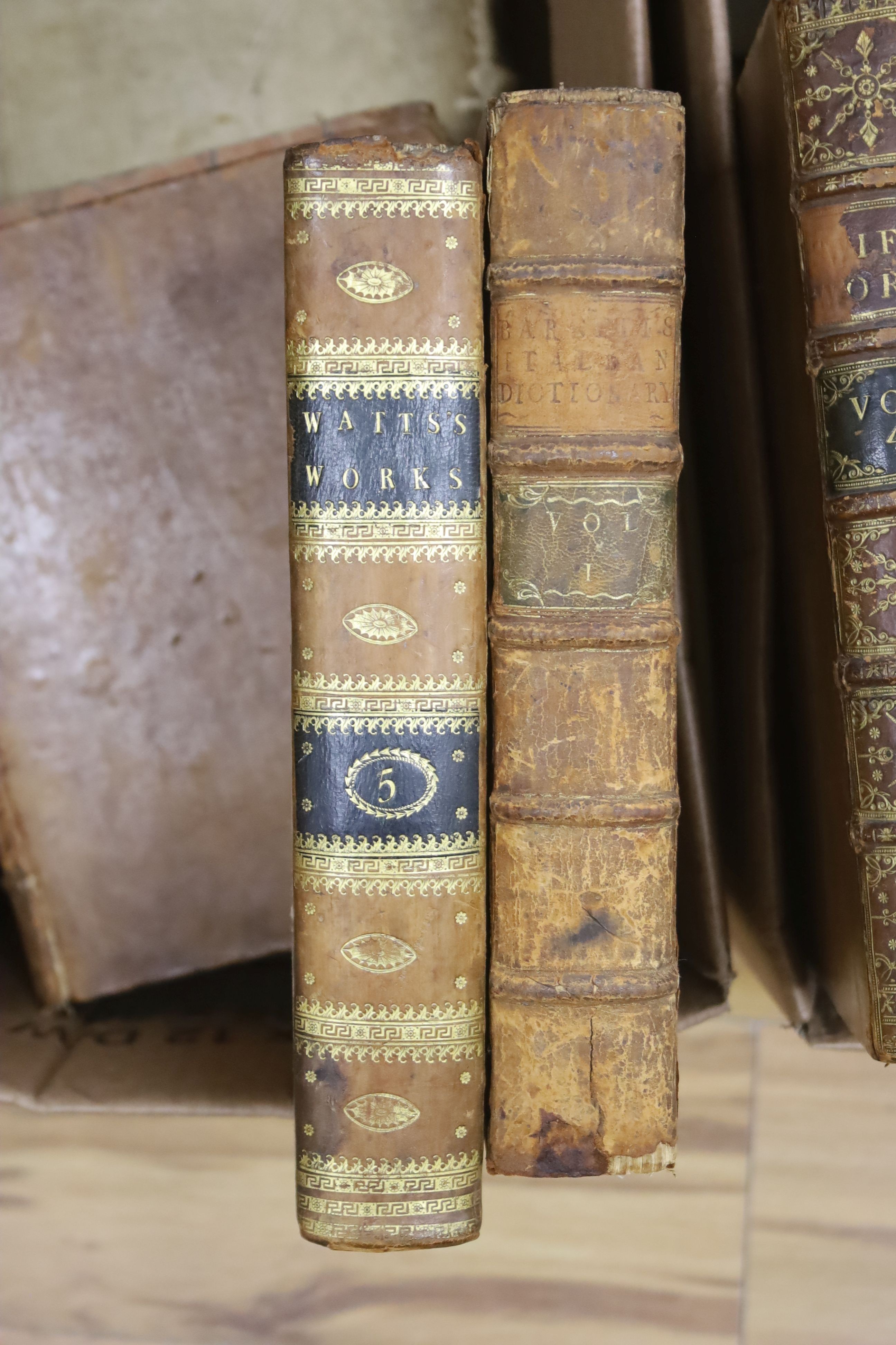 Old Leather - a miscellany, various dates and bindings, approx. 25 in total
